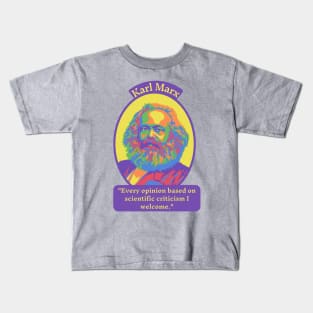 Karl Marx Portrait and Quote Kids T-Shirt